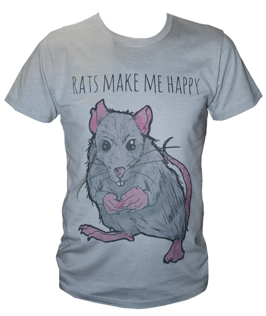 Rats make me happy - MENS Rat T-Shirt